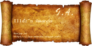 Illés Amanda névjegykártya